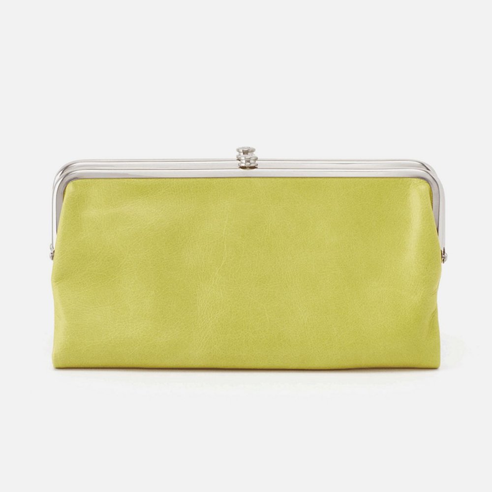 NWT New Hobo Lauren Wallet Clutch Lemongrass Leather Retired Rare